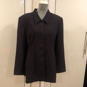 Classic deep eggplant colored blazer